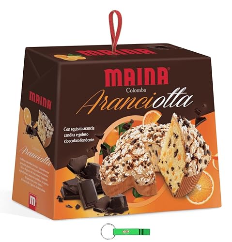 8x Maina Colomba Aranciotta Osterkuchen mit Exquisite Kandierte Orange - 750g Oster-taube der italienischen Tradition + Beni Culinari Kostenloser Schlüsselanhänger von Beni Culinari