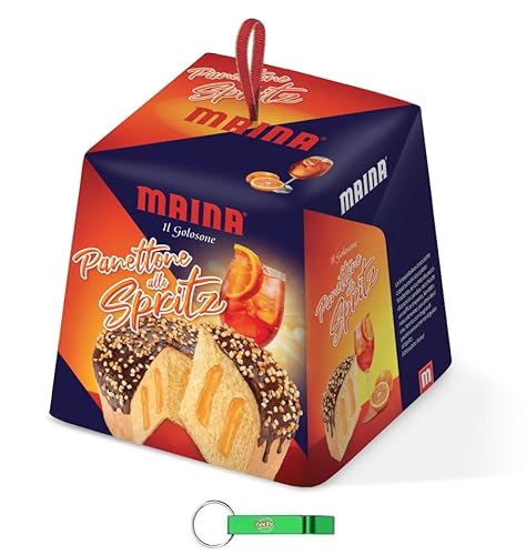 8x Maina Panettone Spritz - Traditionelles italienisches Weihnachtsdessert - Weihnachts Kuchen mit Spritzcreme 750g + Beni Culinari Kostenloser Schlüsselanhänger von Beni Culinari