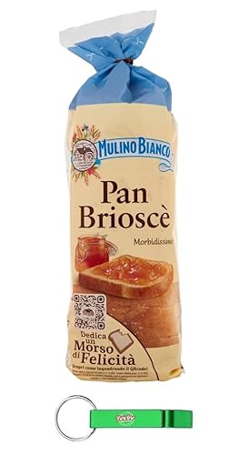 8x Mulino Bianco Briosce', Brot vom Typ 0 mit Frische italienische Eier, frische italienische Milch - 400g Packung + Beni Culinari Kostenloser Schlüsselanhänger von Beni Culinari
