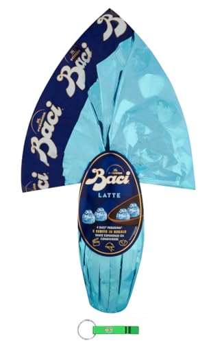 BACI PERUGINA Schokoladenei Uovo Latte Milchschokolade-Osterei mit Überraschung und 4 Pralinen 265g + Beni Culinari Kostenloser Schlüsselanhänger von Beni Culinari