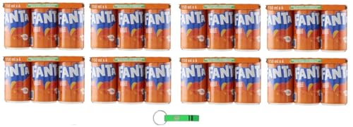 Fanta Original, Orange Kohlensäurehaltiges Erfrischungsgetränk mit 100% italienischem Orangensaft - 48 Einweg Mini-Dosen à 150ml + Kostenloser Beni Culinari Schlüsselanhänger von Beni Culinari