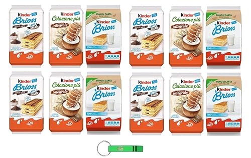 Testpaket Kinder Ferrero Brioss mit Milch-Integral-kakao brioche snack 120 x 27gr + Beni Culinari Kostenloser Schlüsselanhänger von Beni Culinari