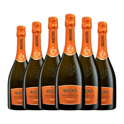 Beniamino Maschio Spumante Extra Dry Prosecco Extra Trocken Prosecco 75 cl Weißer Sekt (Karton mit 6 Flaschen von 75 cl) von Beniamino Maschio