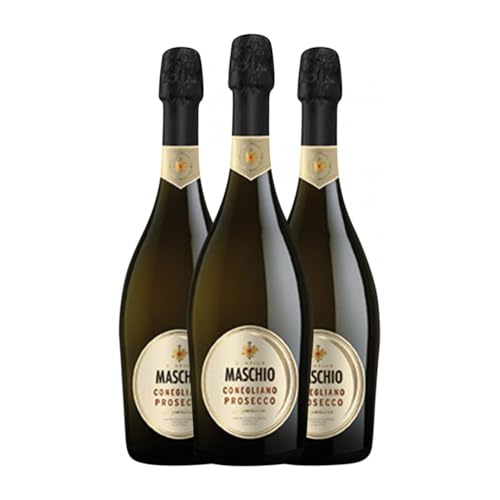 Beniamino Maschio Superiore Spumante Extra Dry Prosecco Extra Trocken Prosecco di Conegliano-Valdobbiadene 75 cl Weißer Sekt (Karton mit 3 Flaschen von 75 cl) von Beniamino Maschio