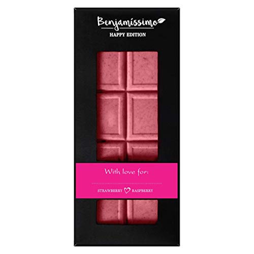 Benjamissimo Bio vegane Schokolade mit Erdbeere und Himbeere 1er Pack (1 x 60g) von Benjamissimo