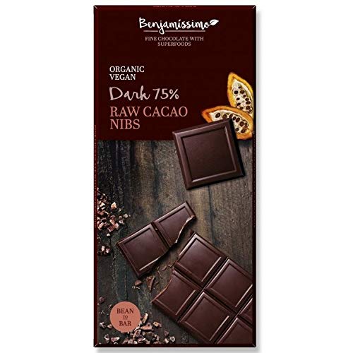 Benjamissimo Organic Chocolate Dark 70% Raw Cacao Nibs 70g von Benjamissimo