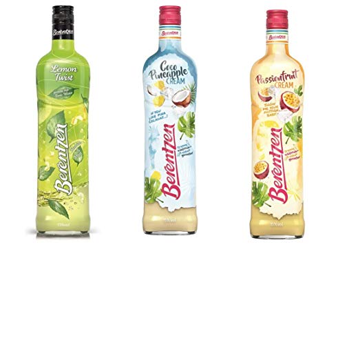 3 Flasche Berentzen Mix Lemon Twist + Berentzen Passionsfrucht cream a 0,7L + Berentzen Coco Pineappel Cream 15% Vol. Klarer + limeted Edition von Berentzen