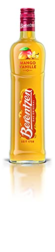 Berentzen | Mango-Vanille | Exotisch-süße Mango trifft auf cremige Vanille und feinen Weizenkorn | Ideal gekühlt pur oder in tropischen Drinks | 0,7L | 16% Vol. von Berentzen