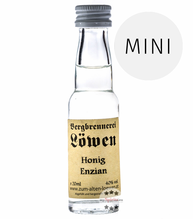Löwen Honig Enzian  (40 % Vol., 0,02 Liter) von Bergbrennerei Löwen