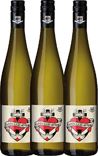 Glaube-Liebe-Hoffnung Riesling Bergdolt-Reif & Nett Weißwein 3 x 0,75l VINELLO - 3 x Weinpaket inkl. kostenlosem VINELLO.weinausgießer von Bergdolt-Reif & Nett