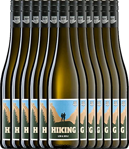 Hiking Leib & Seele Cuvée feinherb von Bergdolt-Reif & Nett - Weißwein 12 x 0,75l VINELLO - 12er - Weinpaket inkl. kostenlosem VINELLO.weinausgießer von Bergdolt-Reif & Nett