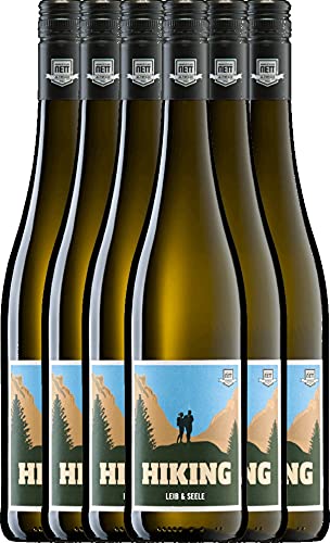 Hiking Leib & Seele Cuvée feinherb von Bergdolt-Reif & Nett - Weißwein 6 x 0,75l VINELLO - 6er - Weinpaket inkl. kostenlosem VINELLO.weinausgießer von Bergdolt-Reif & Nett