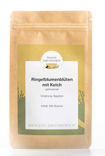 Ringelblumenblüten getrocknet, ganz mit Kelch - Ringelblumentee von Bergische Gewürzmanufaktur