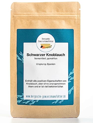 Schwarzer Knoblauch, fermentiert, gemahlen aus Spanien von Bergische Gewürzmanufaktur