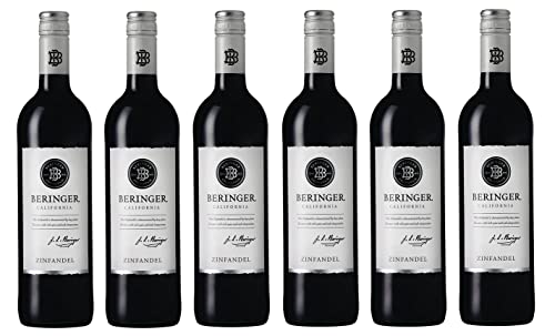 6x 0,75l - 2022er - Beringer - Classic - Zinfandel - California - Vereinigte Staaten - Rotwein trocken von Beringer