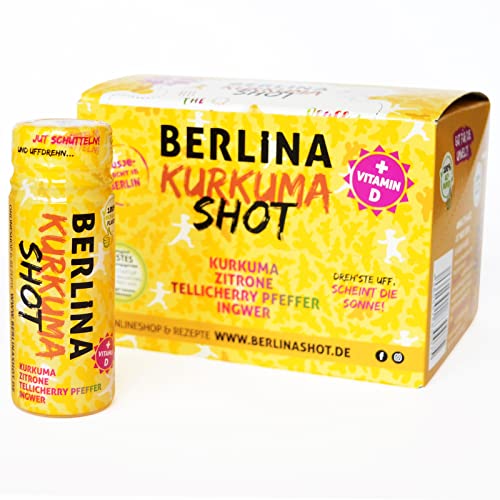 Berlina Kurkuma Shot Box - 12 Shots à 60ml. Die Goldene Sonne. Bleib´ste jesund. von Berlinashot