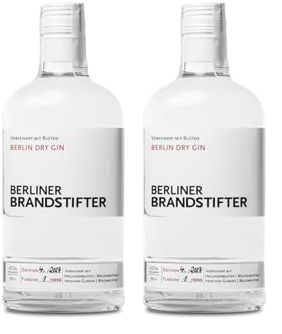 Berliner Brandstifter Dry Gin, 700ml (Packung mit 2) von Berliner Brandstifter