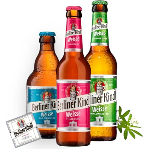 8 Flaschen Berliner Kindl Mix a 0,33l Mischgetränk 3.0% Vol. inc. 0.64€ MEHRWEG Pfand von Berliner Kindl