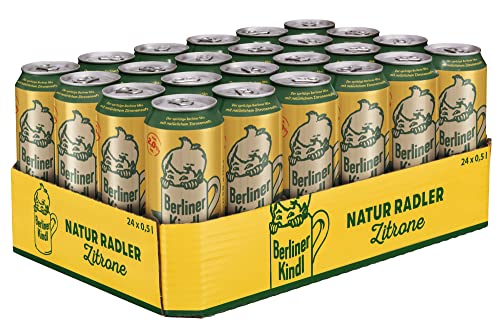 Berliner Kindl Natur Radler Zitrone, EINWEG 24x0,50 L Dose von Berliner Kindl