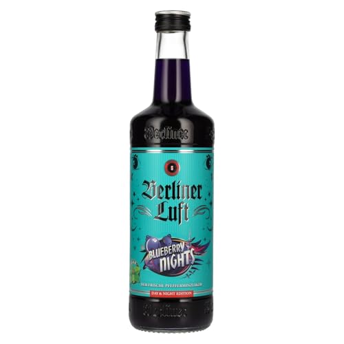 1 Flasche Berliner Luft Blueberry Nights Pfefferminzlikör mit Blaubeergeschmack a 0,7 Liter Alkoholgehalt : 18% vol. von Berliner Luft