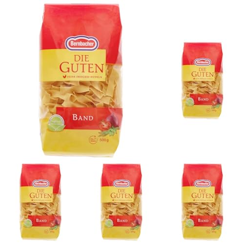 Bernbacher Die Guten feine Frischei-Nudeln Band, 500g (Packung mit 5) von Bernbacher