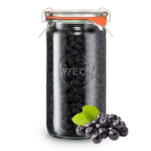 BIO Aronia 150g - 100% BIO Getrocknete Früchte - Trockenfrüchte - Hot Air Methode - Versiegelt in einem Weck Glas - organisch - ohne Zuckerzusatz - Quelle für Vitamine - BerriesPolska® von Berries Polska