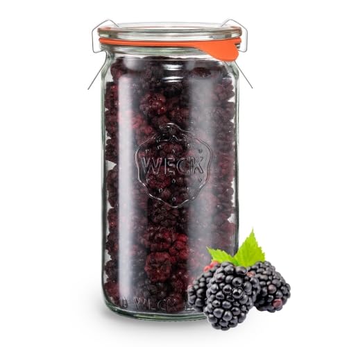 BIO Brombeere 30g - 100% BIO Gefriergetrocknete Früchte - Freeze Dried Methode - Versiegelt in einem Weck Glas - organisch - ohne Zuckerzusatz - Quelle für Vitamine - BerriesPolska® von Berries Polska