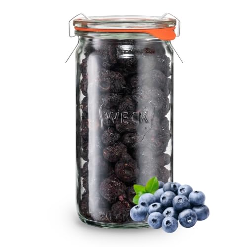 BIO Heidelbeere 30g - 100% BIO Gefriergetrocknete Früchte - Freeze Dried Methode - Versiegelt in einem Weck Glas - organisch - ohne Zuckerzusatz - Quelle für Vitamine - BerriesPolska® von Berries Polska