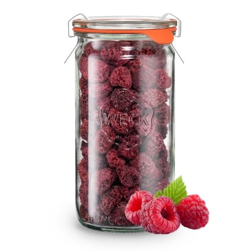 BIO Himbeere 70g - 100% BIO Getrocknete Früchte - Trockenfrüchte - Hot Air Methode - Versiegelt in einem Weck Glas - organisch - ohne Zuckerzusatz - Quelle für Vitamine - BerriesPolska® von Berries Polska