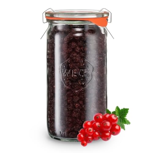 BIO Rote Johannisbeere 150g - 100% BIO Getrocknete Früchte - Trockenfrüchte - Hot Air Methode - Versiegelt in einem Weck Glas - organisch - ohne Zuckerzusatz - Quelle für Vitamine - BerriesPolska® von Berries Polska