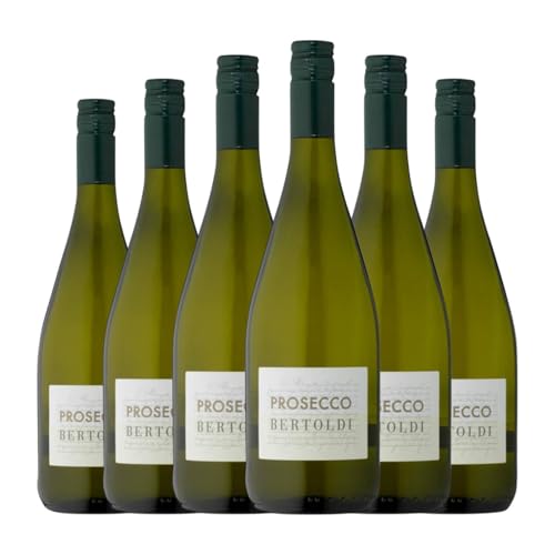 Bertoldi Frizzante Glera Treviso 75 cl Weißer Sekt (Karton mit 6 Flaschen von 75 cl) von Bertoldi