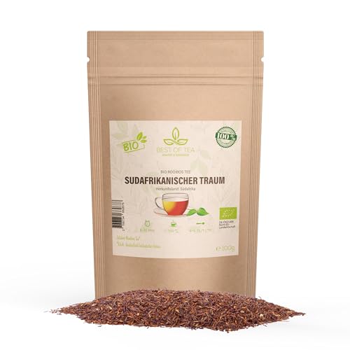 Südafrikanischer Traum - Unser bester Rooibos Tee aus biologischem Anbau - Ohne Aromen - Rooibos Tee lose - Loser Rooibostee Bio - Bio Rotbuschtee lose - Vegan von Best-of-Tea