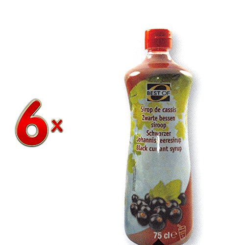 Best Of Sirop Cassis PET 6 x 750 ml Flasche (schwarze Johannisbeersirup) von BestOf