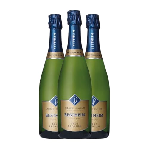 Bestheim Weißburgunder Brut Crémant d'Alsace 75 cl Weißer Sekt (Karton mit 3 Flaschen von 75 cl) von Bestheim