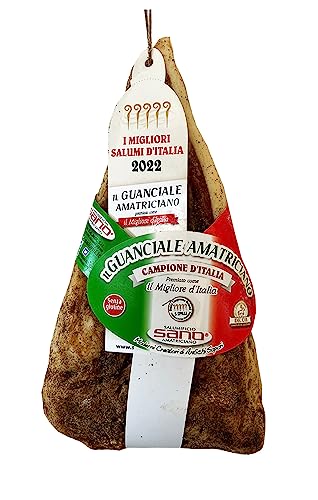 Schweinebacke von Amatrice D'excellence GANZ, AUSGEZEICHNET Best of Italy ca. 1,35 kg. Für die echte Carbonara und Amatriciana (1350 gr) von Bestoftheapps