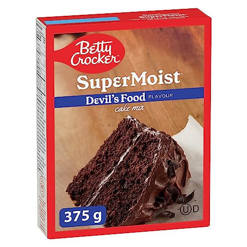 BETTY CROCKER Kuchenmischung – Super Moist Devil's Food Schokoladengeschmack, 375 g Packung Kuchenmischung, Backmischung von Betty Crocker