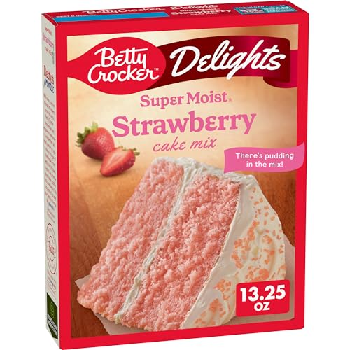 Betty Crocker Delights Super Moist Erdbeerkuchenmischung, 375 ml von Betty Crocker