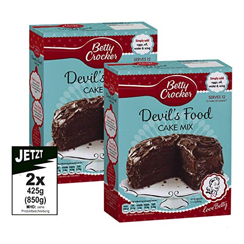 Betty Crocker Devil's Food Cake Mix 2x 425g (850g)- Backmischung für Schokoladentorte von Betty Crocker