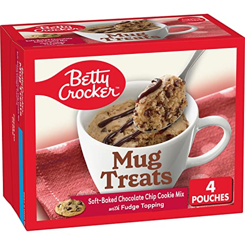 Betty Crocker Mug Treats Soft-Baked Chocolate Chip Cookie Mix mit Fudge Topping, 4 Portionen von Betty Crocker