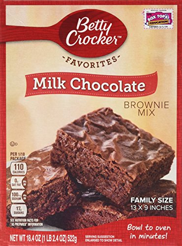 Betty Crocker Traditioneller Milchschokoladen-Brownie, 535 ml, 4 Stück von Betty Crocker