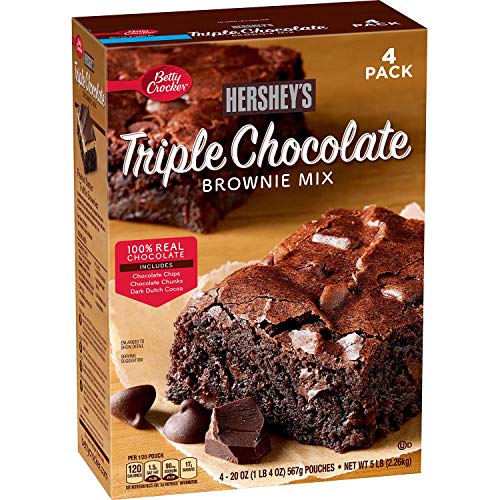 Betty Crocker 's Hershey's Triple Chocolate Brownie Mix (je 590 ml), 4 Stück von Betty Crocker