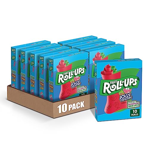 Fruit Roll-Ups Snacks mit Fruchtgeschmack, Jolly Rancher, Sortenpackung, 10 Stück (10 Stück) von Betty Crocker