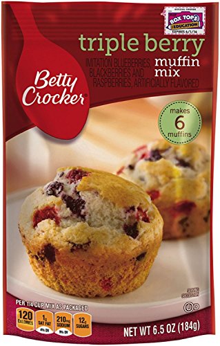 Triple Berry Muffin Mix 6.5 Oz (3 Pouches) von Betty Crocker