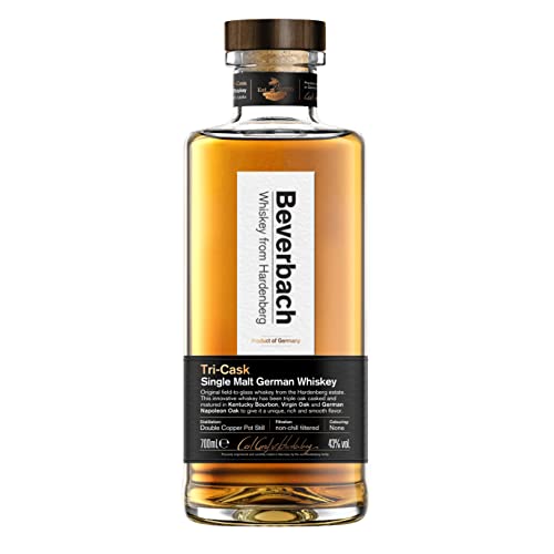 BEVERBACH I Tri-Cask I Single Malt German Whiskey I Dreifach im Eichenfass gelagert I 43% Vol. I 700 ml von BEVERBACH