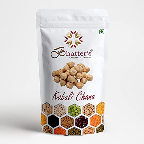 Bhatter's Indian Kabuli Chana Large | White Chickpeas |Whole Chana - 100% Natural & Pure with Premium Quality for Traditional Cooking- 1000 Grams von Bhatter's