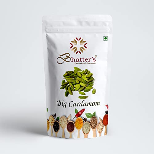 Bhatter's Whole Cardamom Green Big 8 mm Bolzen, Premium-Qualität für traditionelles Kochen, 200 g von Bhatter's