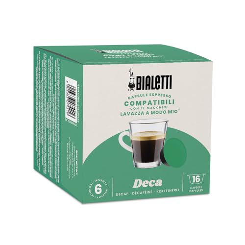BIaletti-Kaffee Lavazza®-kompatible Kapseln – Entkoffeiniert – 16 Kapseln von Bialetti