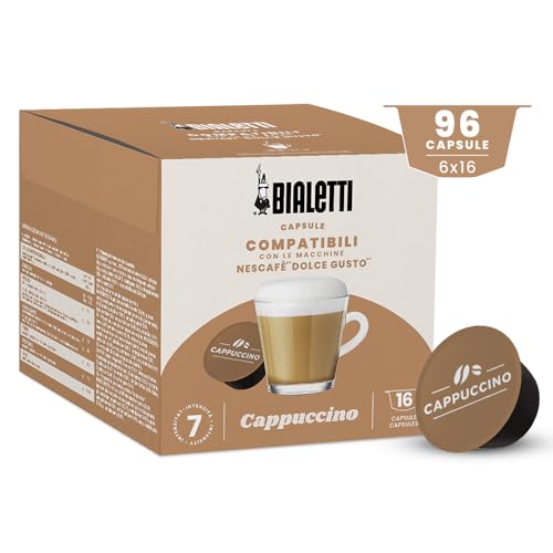 Bialetti-Kaffee Dolce Gusto®-kompatible Kapseln – Cappuccino – 96 Kapseln von Bialetti
