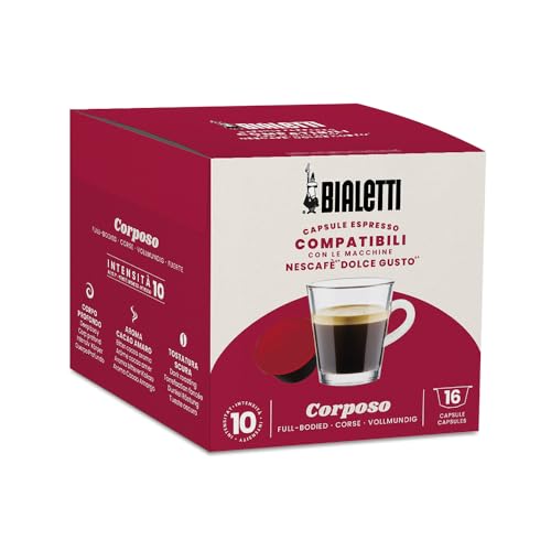 Bialetti-Kaffee Dolce Gusto®-kompatible Kapseln – Corposo – 16 Kapseln von Bialetti
