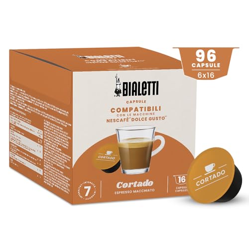 Bialetti-Kaffee Dolce Gusto®-kompatible Kapseln – Cortado – 96 Kapseln von Bialetti